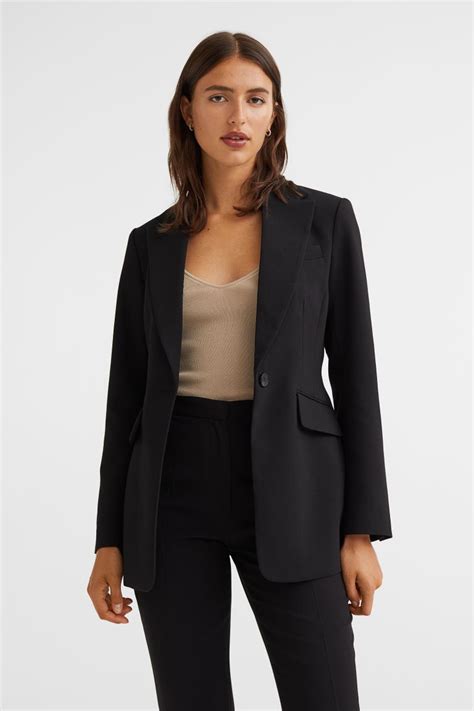 h&m blazer black